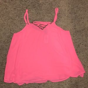 BNWT Torrid Neon Pink Flowy Tank Top